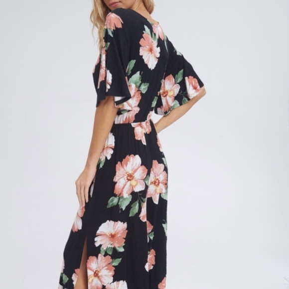 !! SALE !! Floral Maxi Dress Size M - Picture 3 of 7